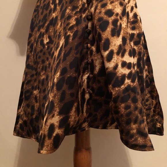 NWT Nasty Gal Leopard Print Button Front Dress - Picture 9 of 16